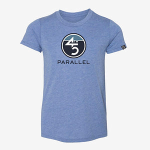 45th Parallel Youth Shield Tee in Glacial Heather