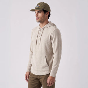 Men's Lichen Stretch Flannel Hooded Henley