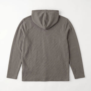 Men's Lichen Stretch Flannel Hooded Henley