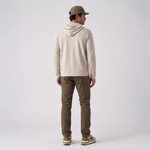 Men's Lichen Stretch Flannel Hooded Henley