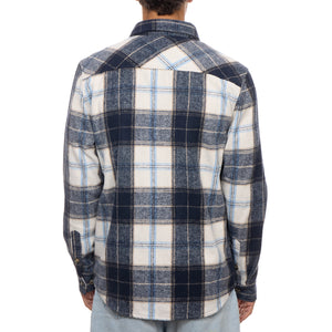 Long Sleeve Navy Plaid Jacket