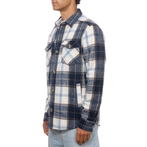 Long Sleeve Navy Plaid Jacket