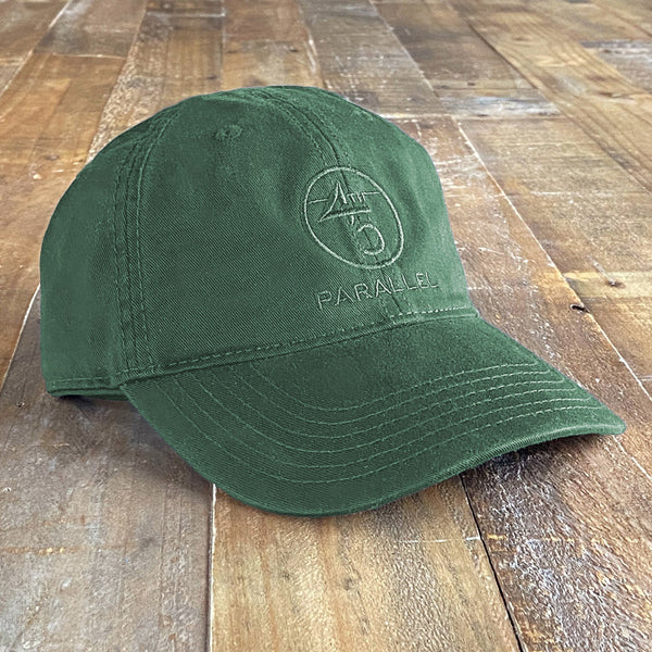 Our Spruce low profile unstructured cap, is embroidered with our classic logo and made of 100% washed chino cotton twill. We tried on a lot of hats before landing on this one. It fits just the way you want it to, and looks great on the course or your own backyard. We hope you like it as much as we do. One size fits all. This hat has a strapback closure on it. 