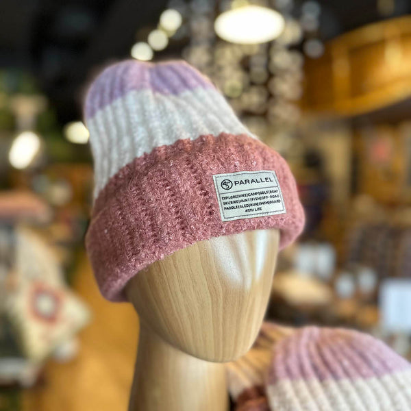 45th Color Block Knit Beanie