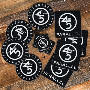2x2 4x4 Sticker. Tagline Classic. 45th Parallel
