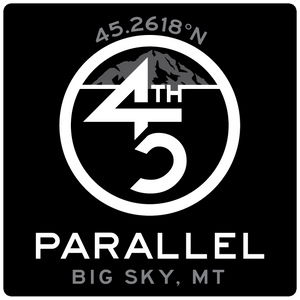 45th Life My Latitude Sticker featuring 45th Parallel coordinates. Big Sky, Montana
