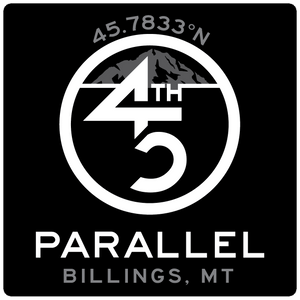 45th Life My Latitude Sticker featuring 45th Parallel coordinates. Billings, Montana