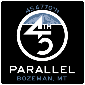 45th Life My Latitude Sticker featuring 45th Parallel coordinates. Bozeman, Montana