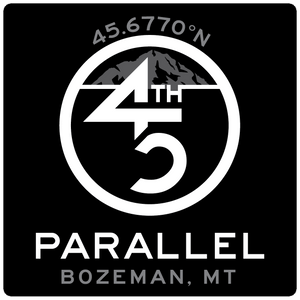 45th Life My Latitude Sticker featuring 45th Parallel coordinates. Bozeman, Montana