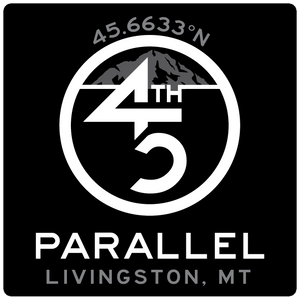 45th Life My Latitude Sticker featuring 45th Parallel coordinates. Livingston, Montana