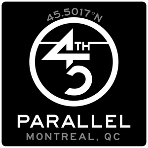 45th Life My Latitude Sticker featuring 45th Parallel coordinates. Montreal, Quebec 