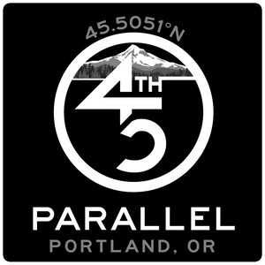 45th Life My Latitude Sticker featuring 45th Parallel coordinates. Portland, Oregon