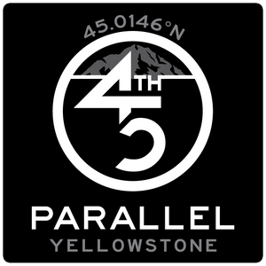 45th Life My Latitude Sticker featuring 45th Parallel coordinates. Yellowstone, Montana