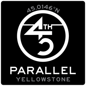 45th Life My Latitude Sticker featuring 45th Parallel coordinates. Yellowstone, Montana