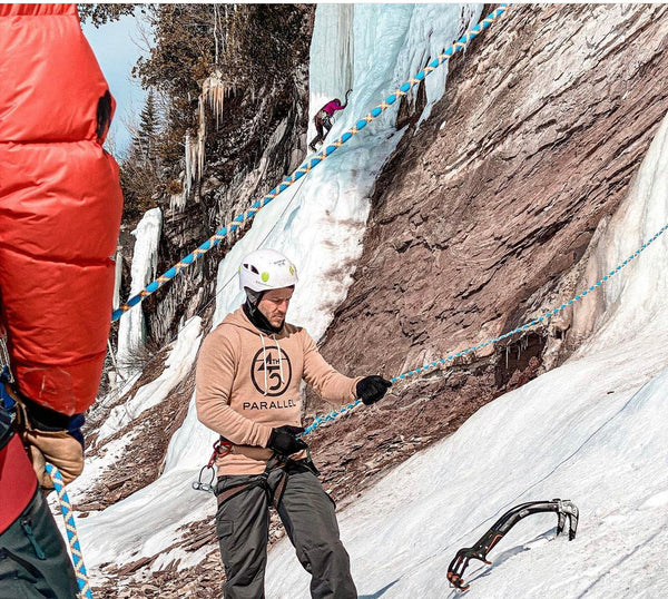 Classic hoodie from 45th Life worn outdoors in cooler weather