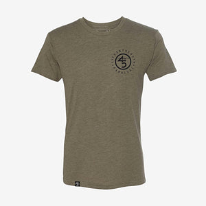 45th Parallel Tagline Tee in Military Green front view