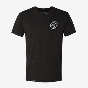 45th Parallel Tagline Tee in Vintage Black front view