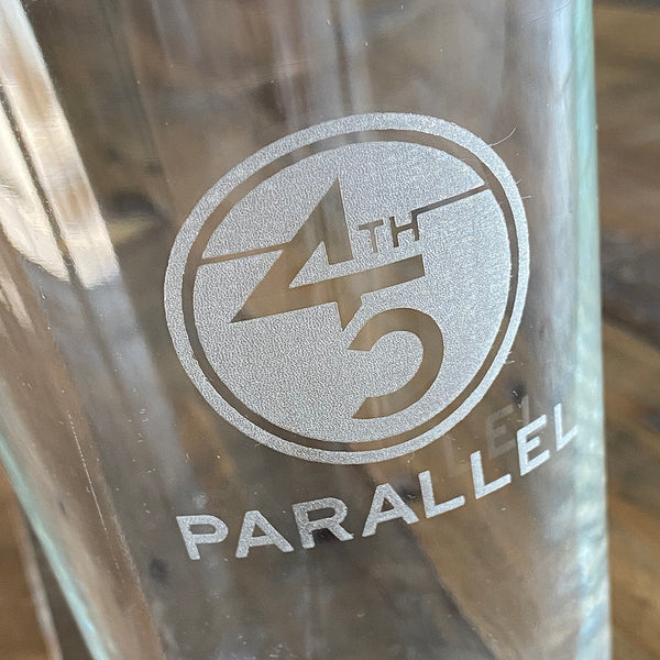 45th Parallel Etched Pint Glass